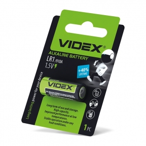 Батарейка лужна Videx LR1 1шт BLISTER