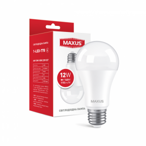 LED лампа MAXUS A60 12W 4100K 220V E27 (1-LED-778) 1380Lm